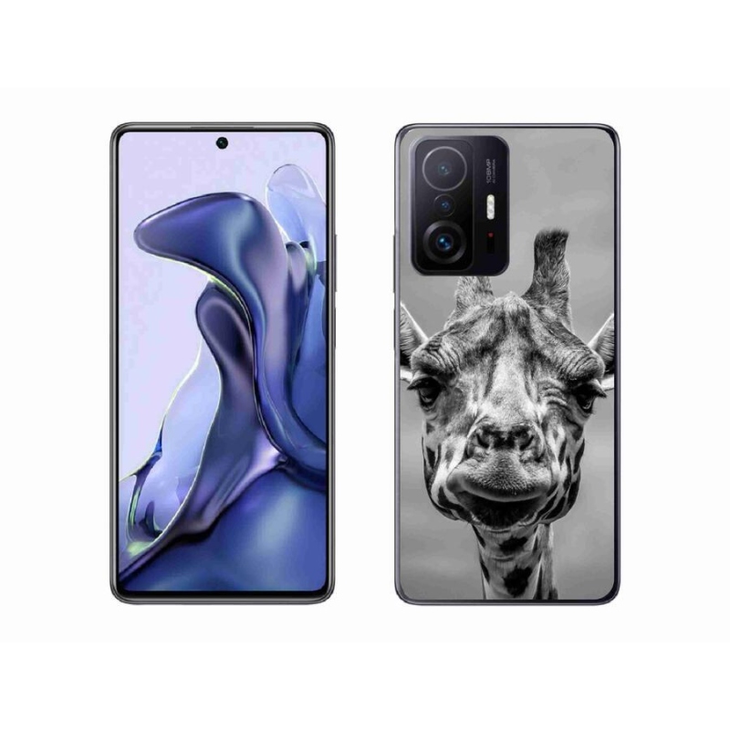 Gél borítás mmCase a Xiaomi 11T-hez - fekete-fehér zsiráf