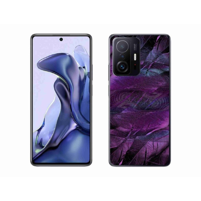 Gél borítás mmCase a Xiaomi 11T számára - lila tollak