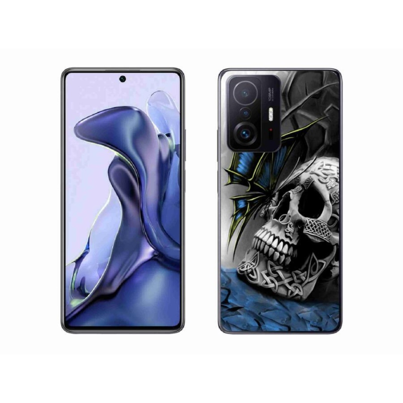 Gél borítás mmCase a Xiaomi 11T Pro számára - pillangó és koponya
