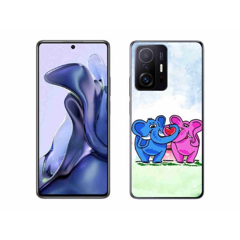 Gél borítás mmCase a Xiaomi 11T Pro számára - szerelmes elefántok