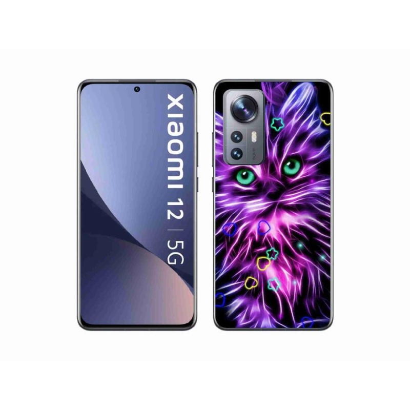 Gél borítás mmCase a Xiaomi 12 - absztrakt macska számára