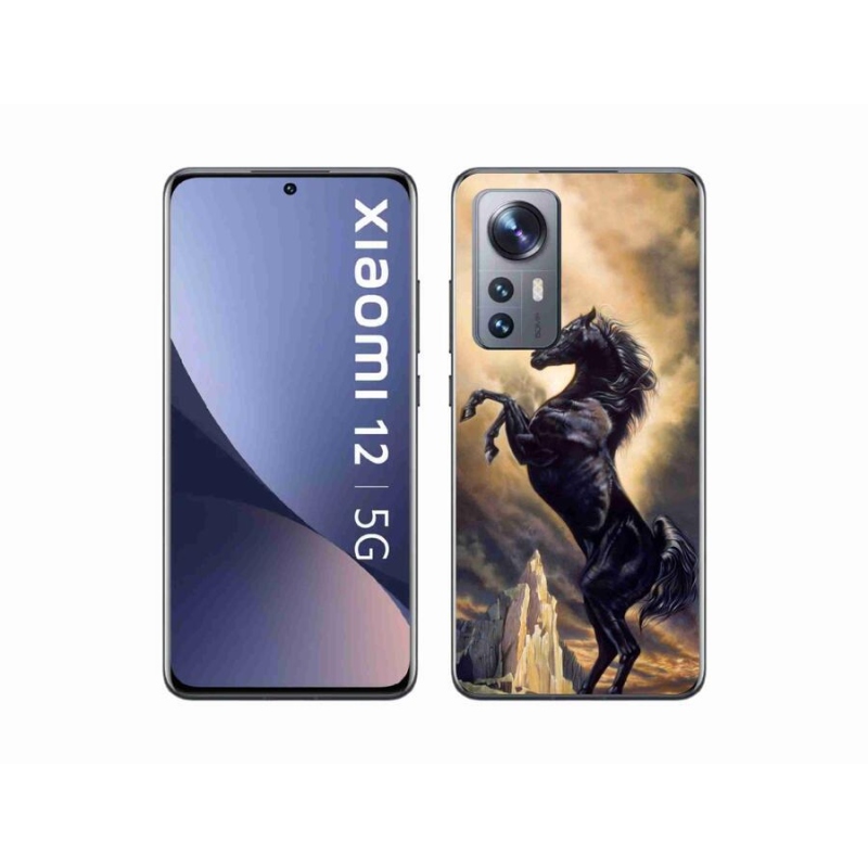 Gél borító mmCase a Xiaomi 12 - fekete rajzfilm lóhoz