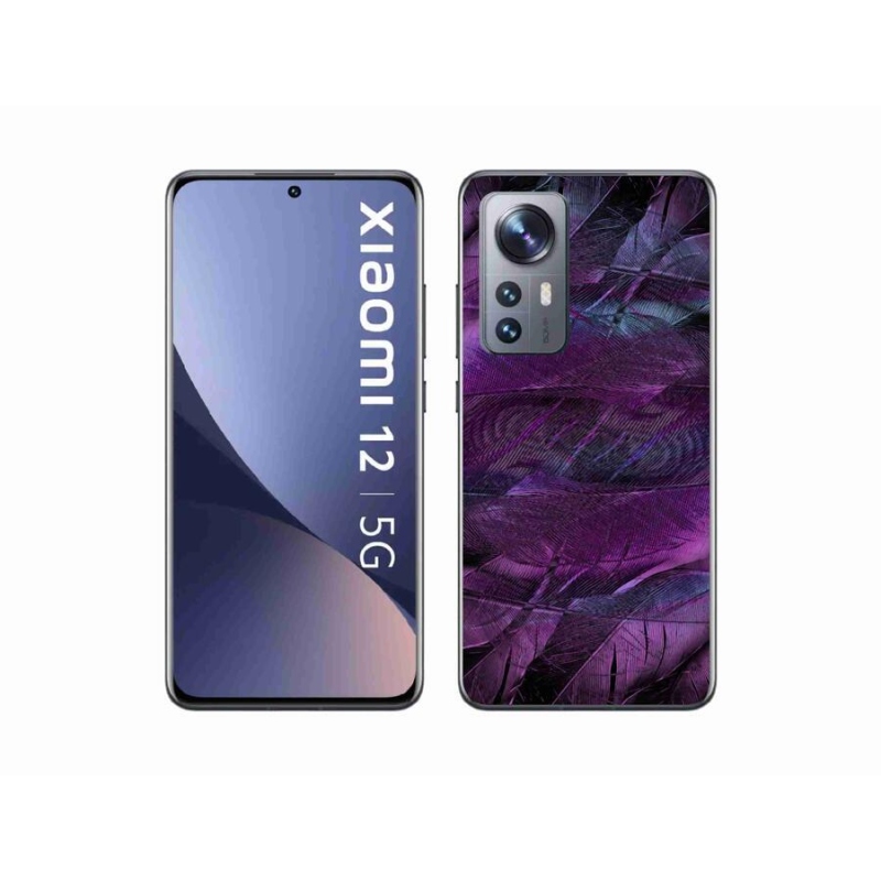 Gél borítás mmCase a Xiaomi 12 - lila tollakhoz