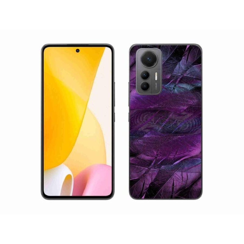 Gél borítás mmCase a Xiaomi 12 Lite-hoz - lila tollak