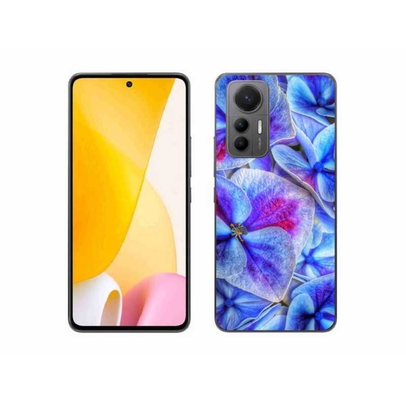 Gél borítás mmCase a Xiaomi 12 Lite-hoz - kék virágok 1