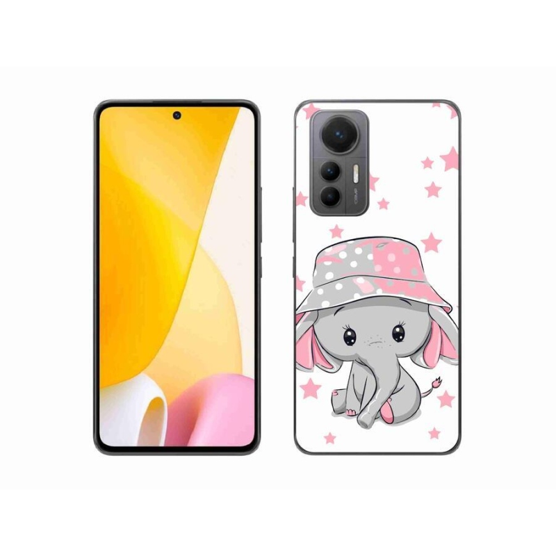 Gél borítás mmCase a Xiaomi 12 Lite-hoz - rózsaszín elefánt