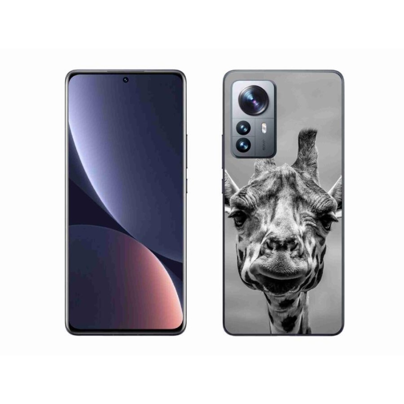 Gél borítás mmCase a Xiaomi 12 Pro-hoz - fekete-fehér zsiráf