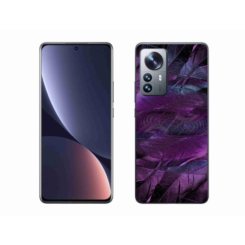 Gél borítás mmCase a Xiaomi 12 Pro számára - lila tollak