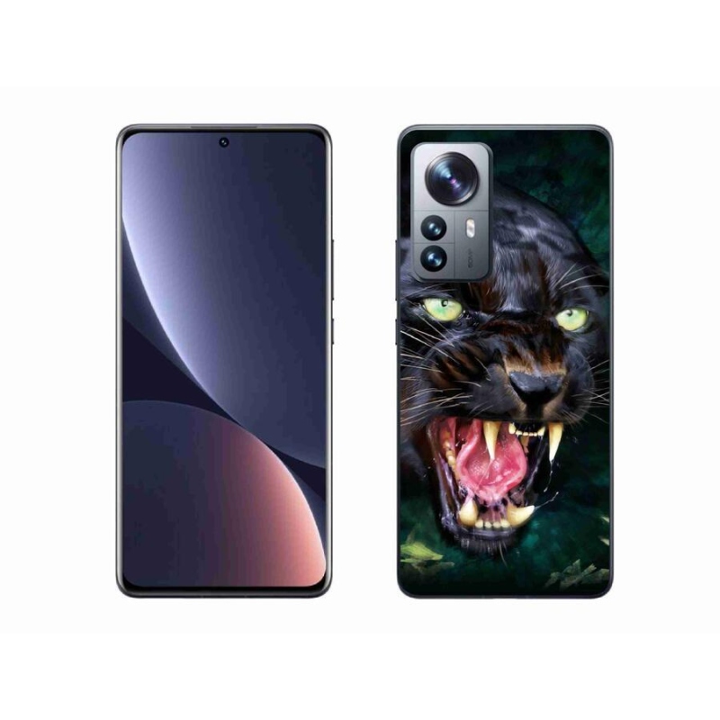Gél borítás mmCase a Xiaomi 12 Pro számára - dühös fekete párduc
