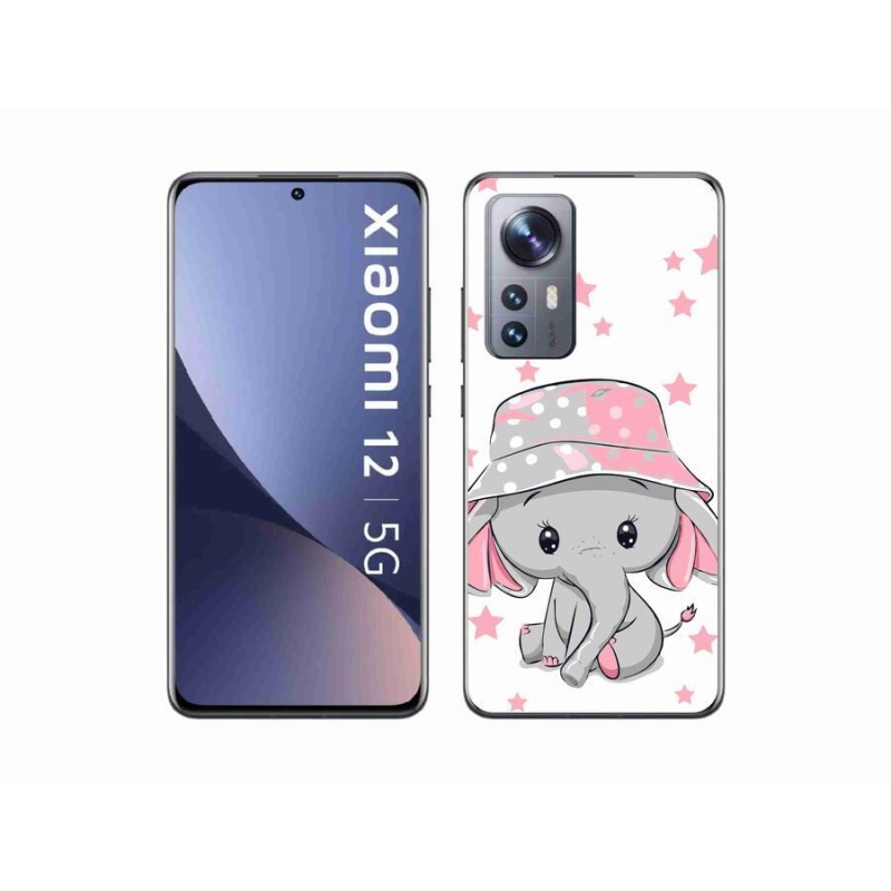 Gél borítás mmCase a Xiaomi 12 - rózsaszín elefánthoz