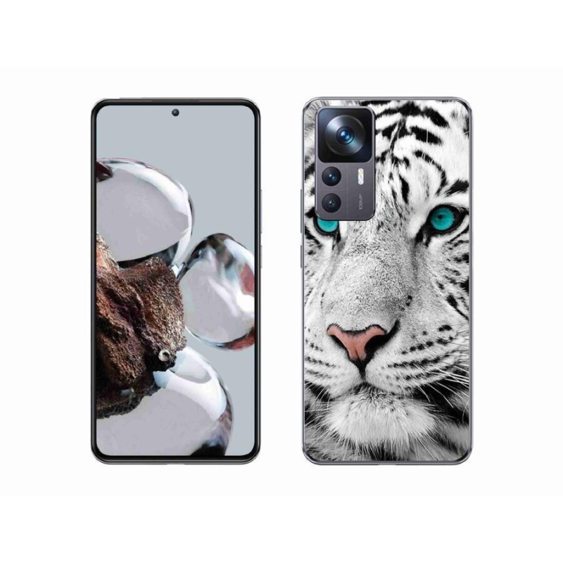 Gél borítás mmCase a Xiaomi 12T-hez - fehér tigris