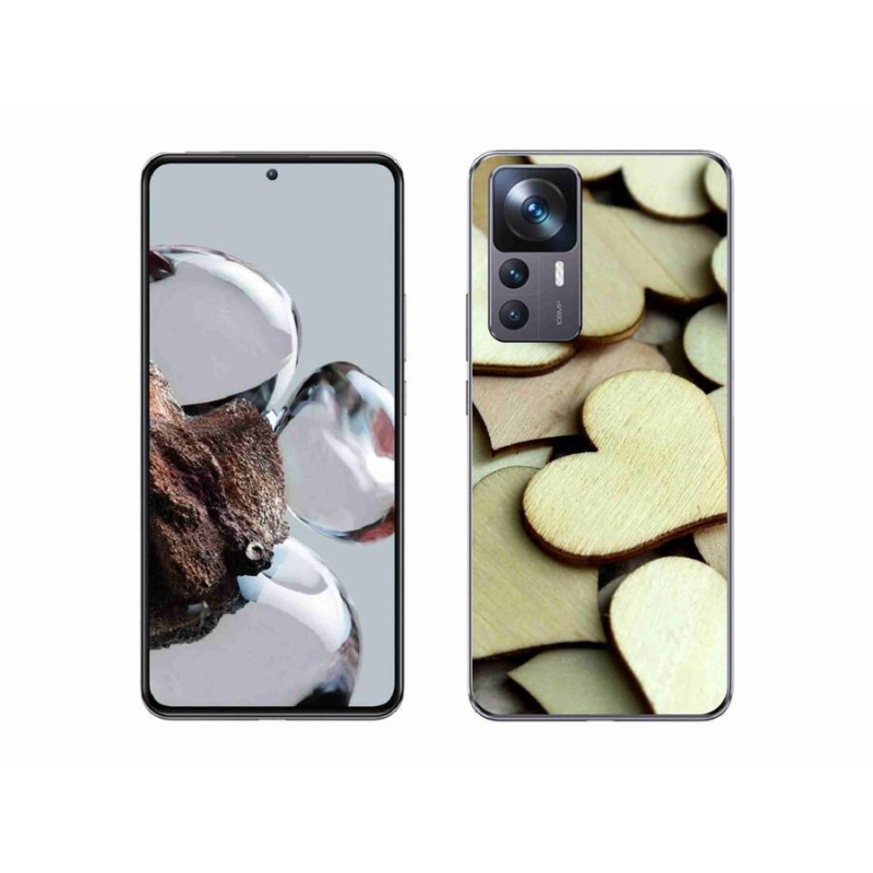 Gél borítás mmCase a Xiaomi 12T-hez - fából készült szívek