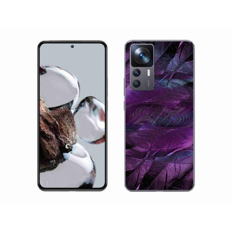 Gél borítás mmCase a Xiaomi 12T számára - lila tollak