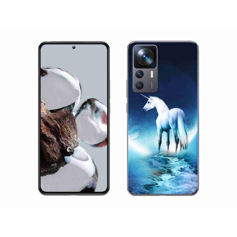 Gél borítás mmCase a Xiaomi 12T Pro számára - fehér egyszarvú