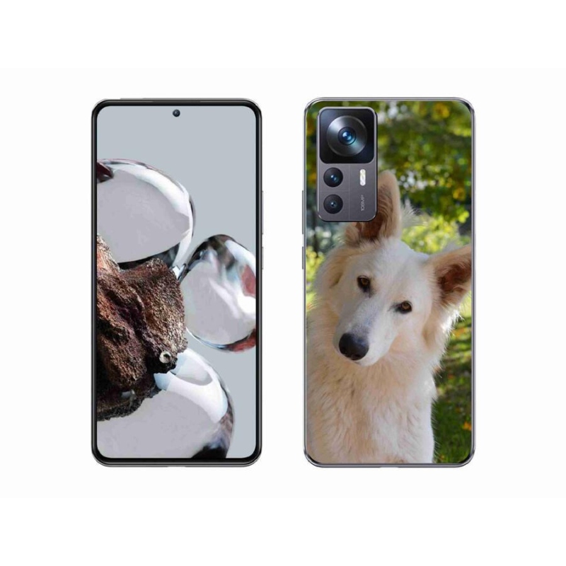Gél borítás mmCase a Xiaomi 12T Pro számára - fehér Svájci juhász 1