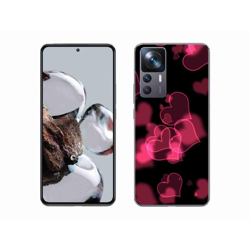 Gél borítás mmCase a Xiaomi 12T Pro számára - piros szívek