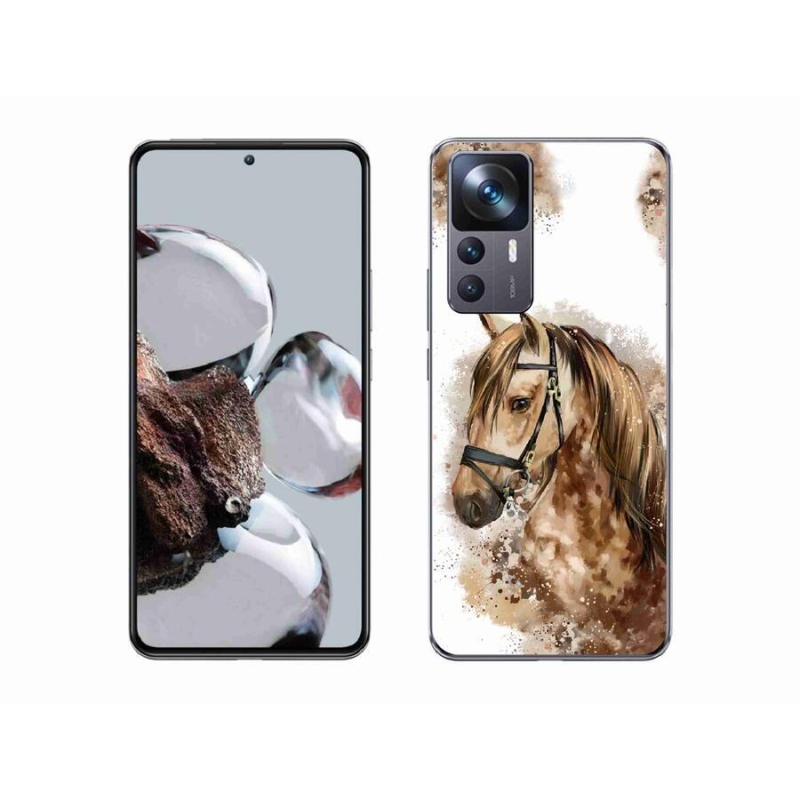 Gél borítás mmCase a Xiaomi 12T Pro számára - barna rajzfilm ló