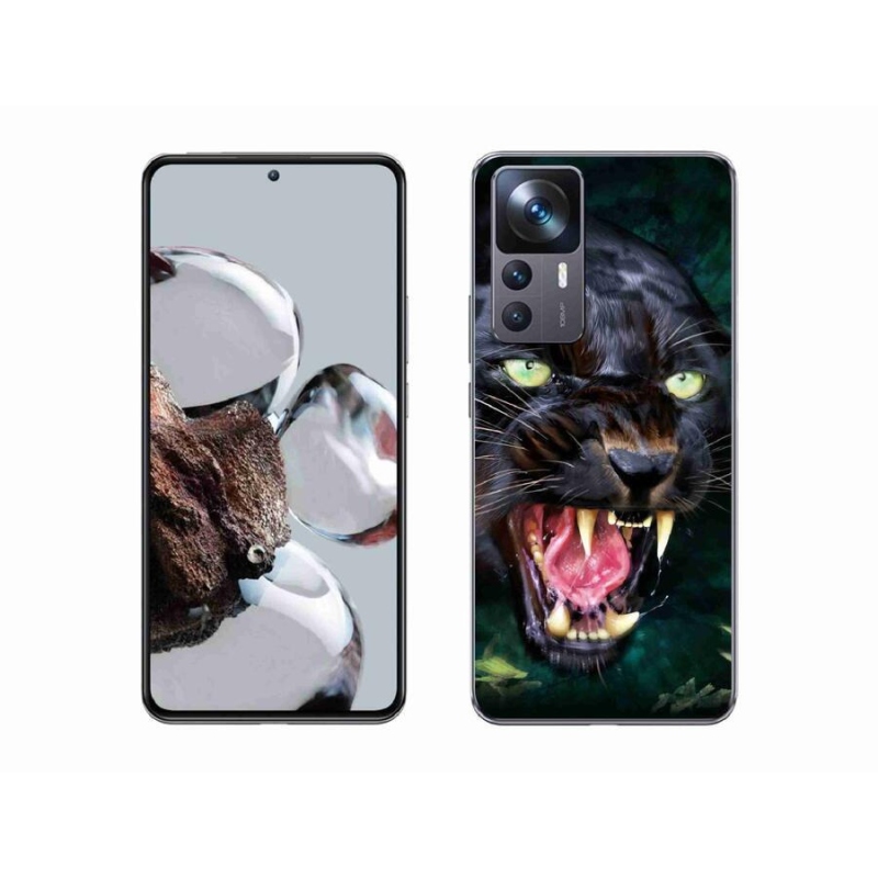 Gél borítás mmCase a Xiaomi 12T Pro számára - dühös fekete párduc
