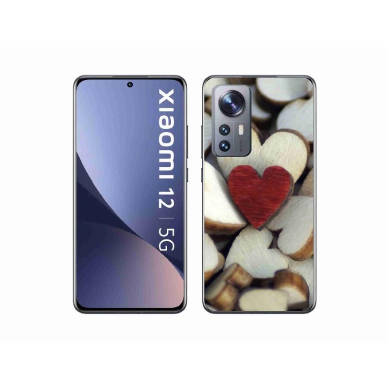 Gél borítás mmCase a Xiaomi 12X-hez - gravírozott piros szív