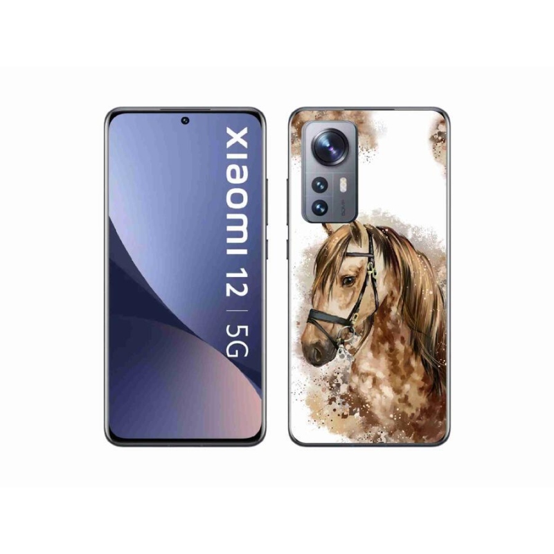Gél borító mmCase a Xiaomi 12X-hez - barna rajzfilm ló