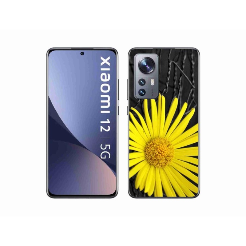 Gél borító mmCase a Xiaomi 12X-hez - sárga virág