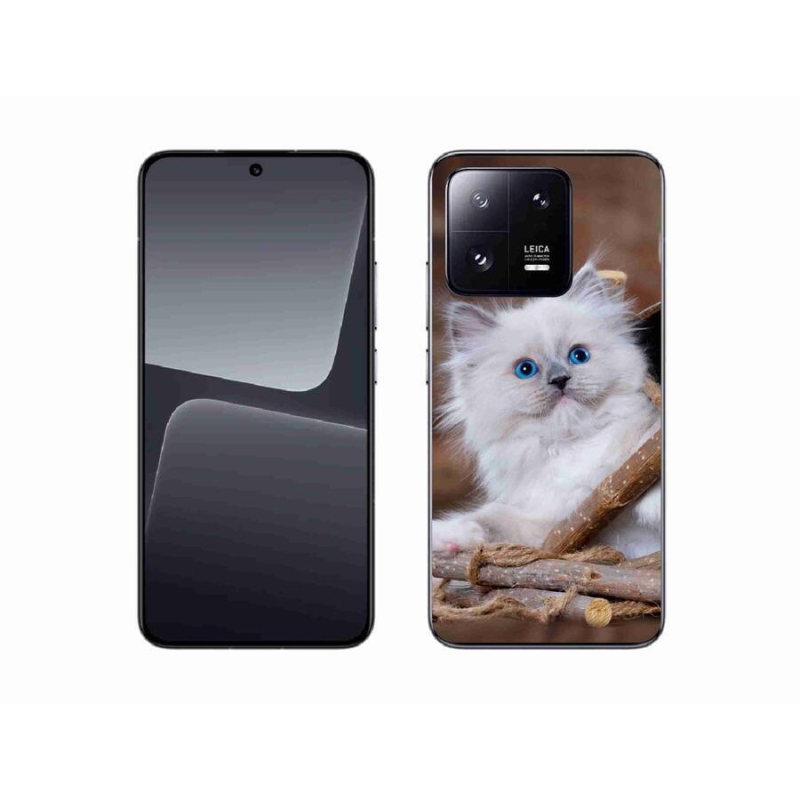 Gél borítás mmCase a Xiaomi 13-hoz - fehér cica