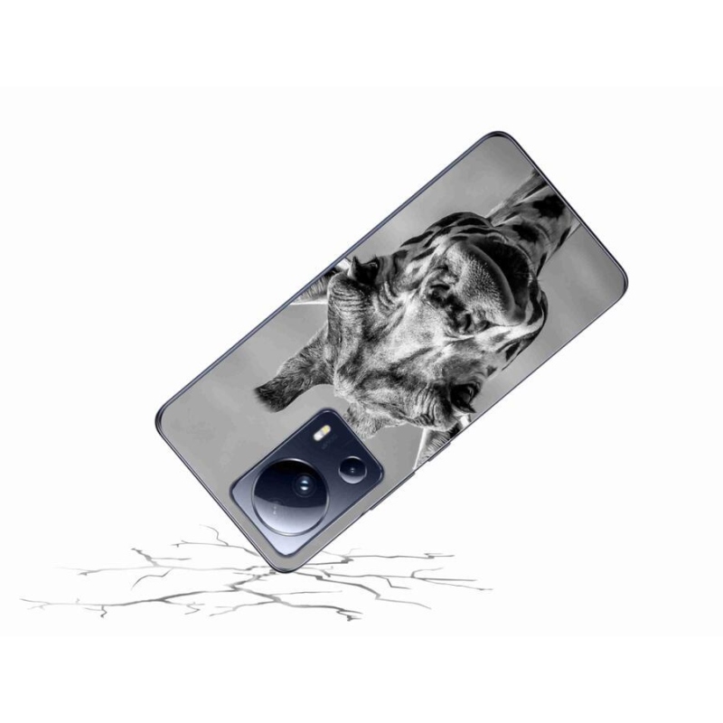 Gél borítás mmCase a Xiaomi 13 Lite készülékhez - fekete-fehér zsiráf