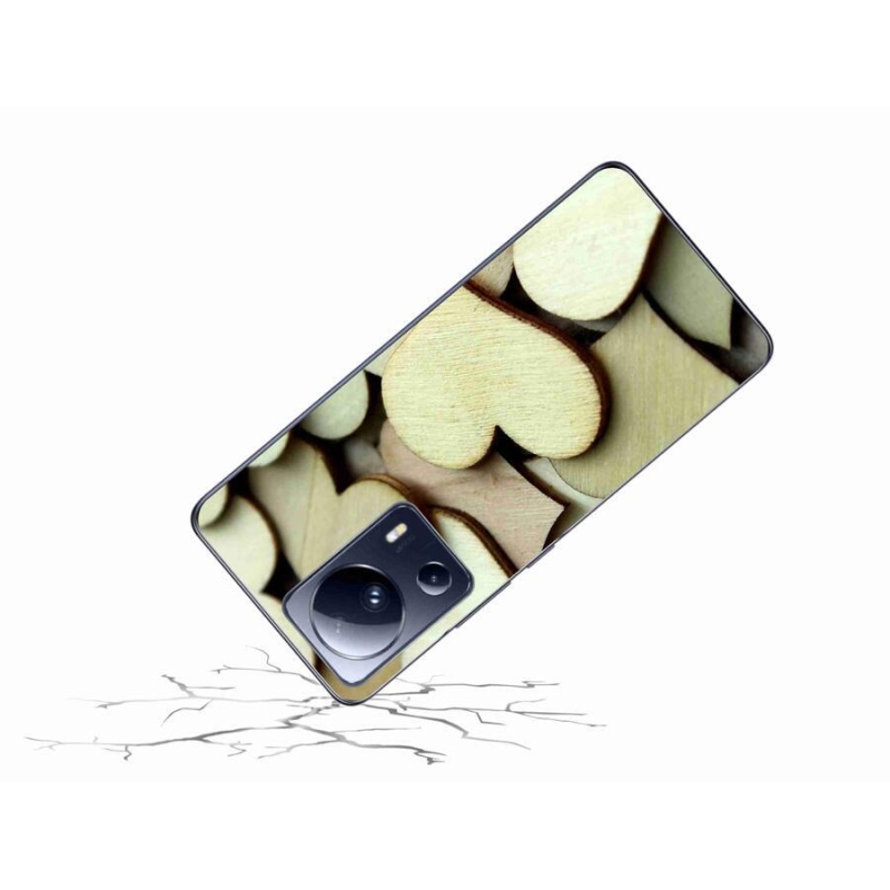 Gél borítás mmCase a Xiaomi 13 Lite-hoz - fából készült szívek