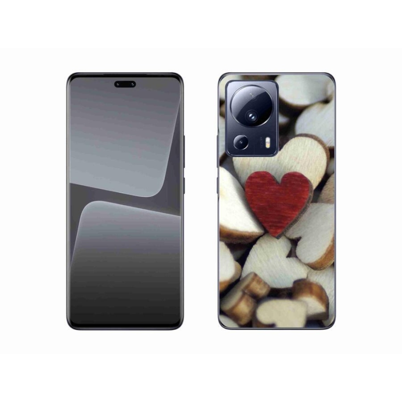 Gél borítás mmCase a Xiaomi 13 Lite-hoz - gravírozott piros szív