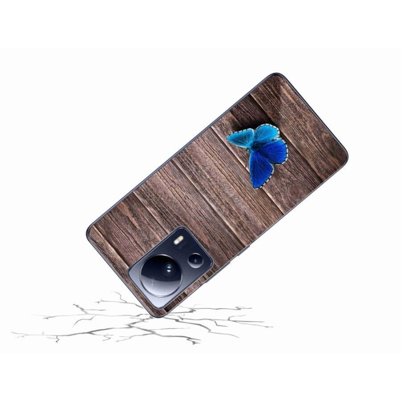 Gél borítás mmCase a Xiaomi 13 Lite-hoz - kék pillangó 1