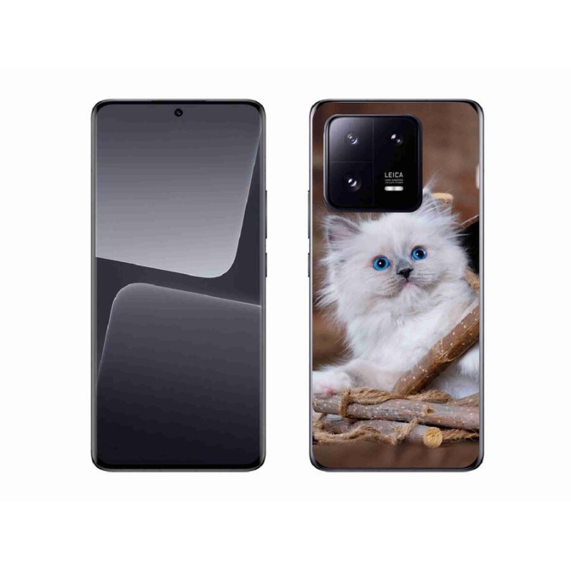 Gél borítás mmCase a Xiaomi 13 Pro-hoz - fehér cica