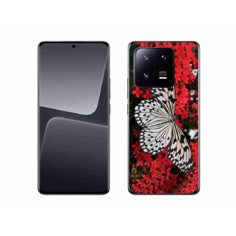 Gél borítás mmCase a Xiaomi 13 Pro-hoz - fekete-fehér pillangó 1