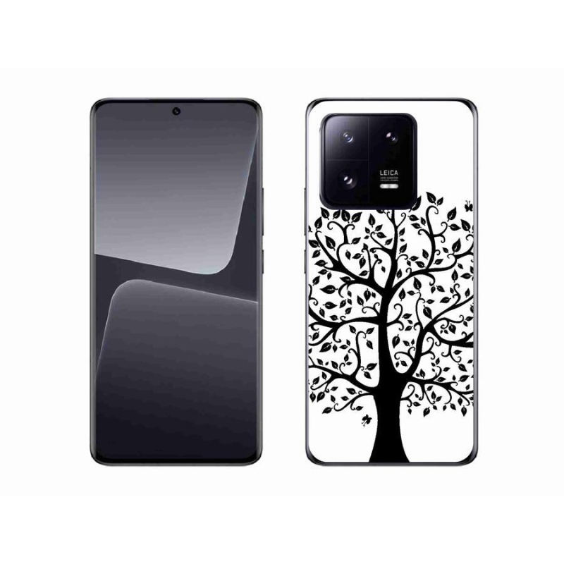 Gél borítás mmCase a Xiaomi 13 Pro számára - fekete és fehér fa