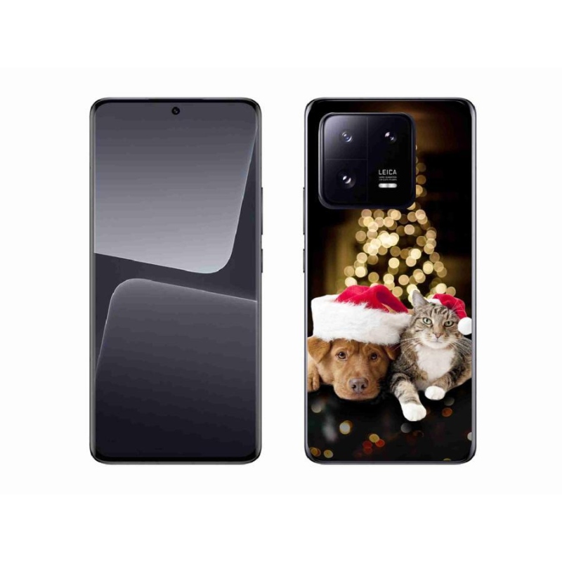 Gél borítás mmCase a Xiaomi 13 Pro-hoz - Karácsonyi kutya és macska
