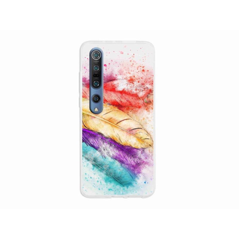 Gél borítás mmCase a Xiaomi Mi 10 számára - színes tollak