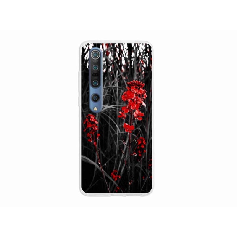 Gél borítás mmCase a Xiaomi Mi 10 - piros növényhez