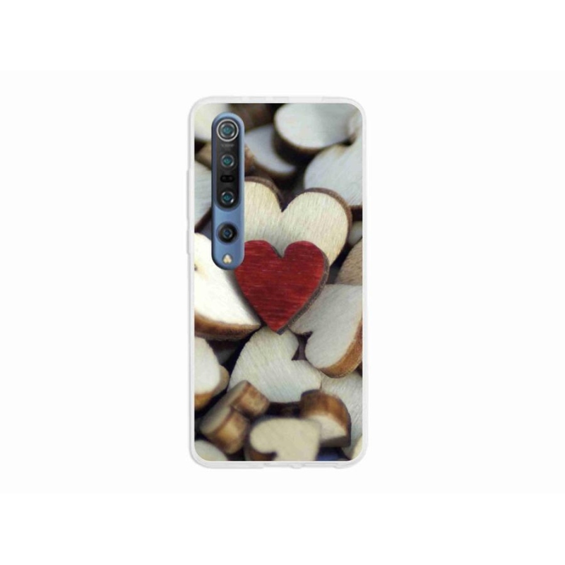 Gél borítás mmCase a Xiaomi Mi 10 készülékhez - gravírozott piros szív