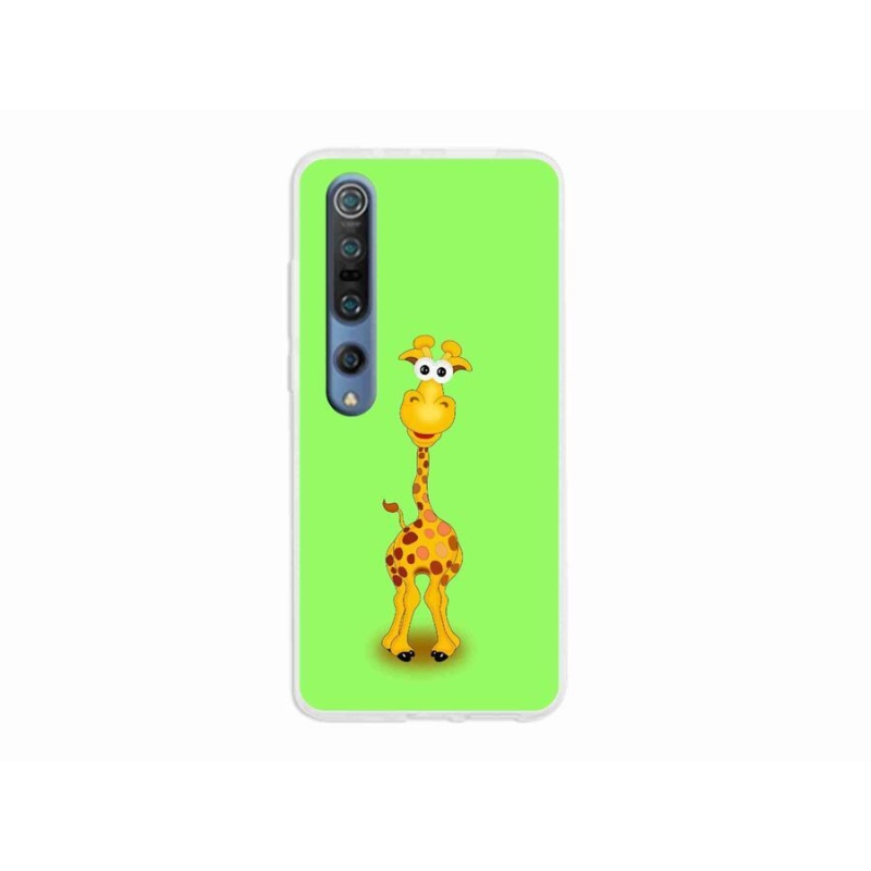 Gél borítás mmCase a Xiaomi Mi 10 készülékhez - rajzfilm zsiráf