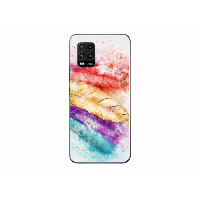Zselés borítás mmCase a Xiaomi Mi 10 Lite készülékhez - színes tollakkal