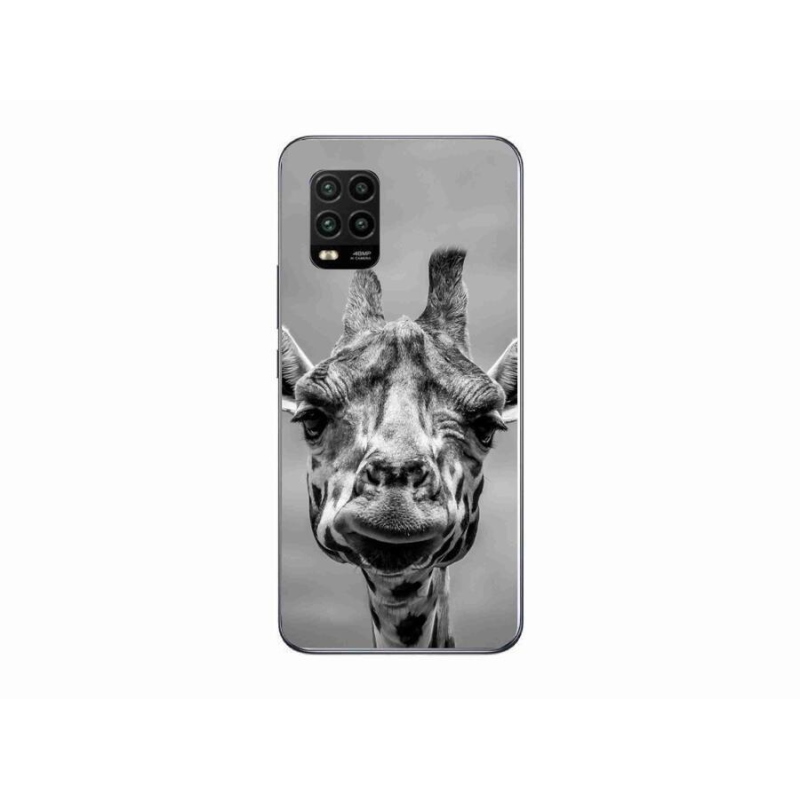 Zselés borítás mmCase a Xiaomi Mi 10 Lite készülékhez - fekete-fehér zsiráf