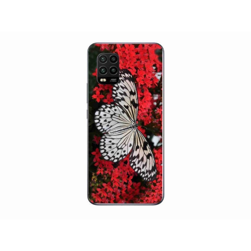 Gél borítás mmCase a Xiaomi Mi 10 Lite-hoz - fekete-fehér pillangó 1