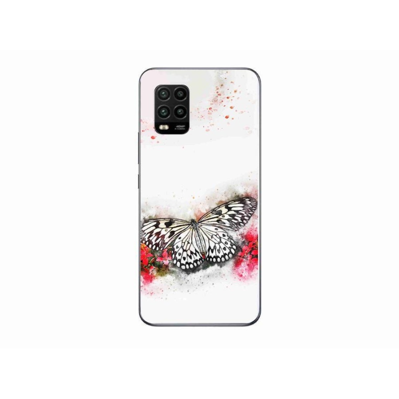 Gél borítás mmCase a Xiaomi Mi 10 Lite készülékhez - fekete-fehér pillangó