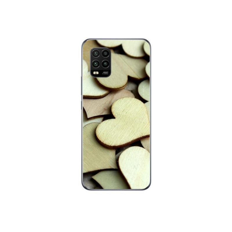 Gél borítás mmCase a Xiaomi Mi 10 Lite készülékhez - fából készült szívek