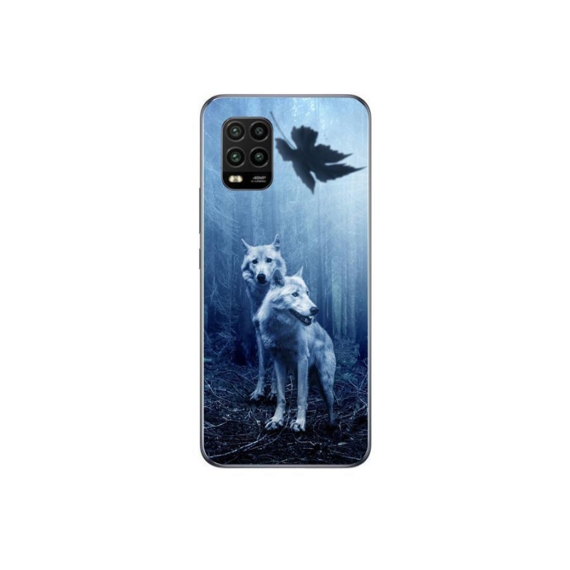 Gél borítás mmCase a Xiaomi Mi 10 Lite számára - farkasok az erdőben