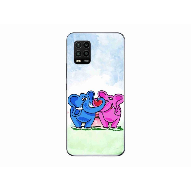 Gél borítás mmCase a Xiaomi Mi 10 Lite számára - szerelmes elefántok
