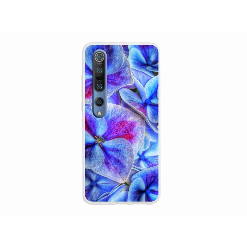 Gél borító mmCase a Xiaomi Mi 10 - kék virágok 1