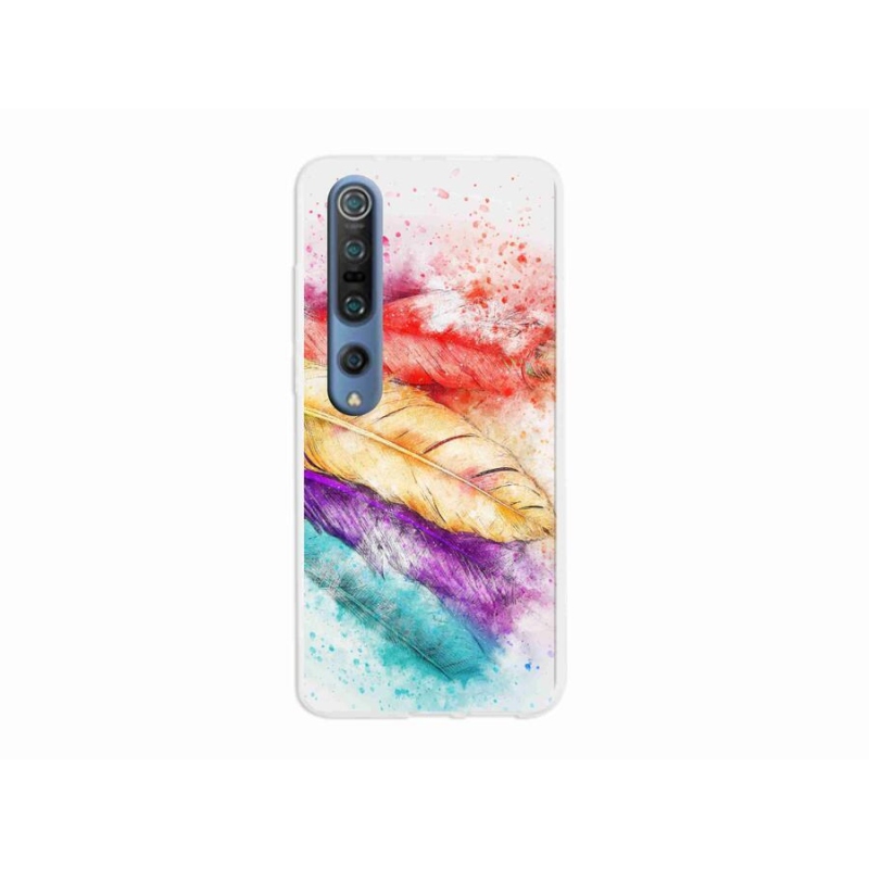 Gél borítás mmCase a Xiaomi Mi 10 Pro készülékhez - színes tollakkal