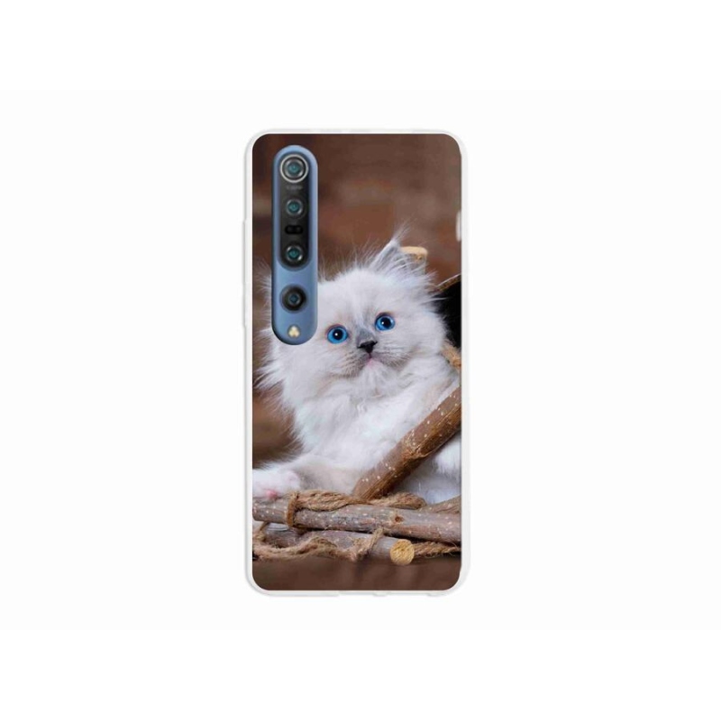 Gél borítás mmCase a Xiaomi Mi 10 Pro készülékhez - fehér cica