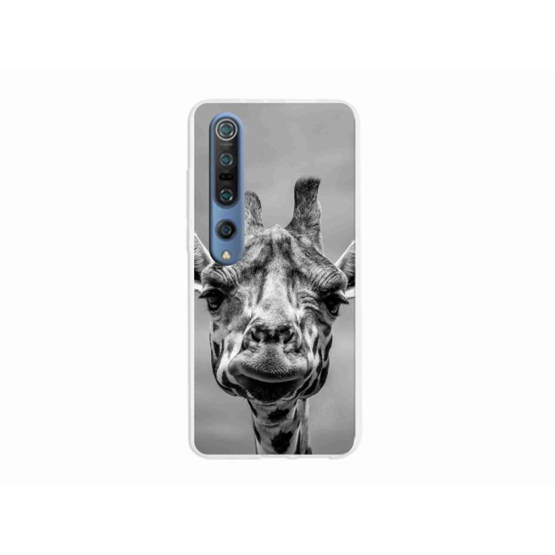 Gél borítás mmCase a Xiaomi Mi 10 Pro készülékhez - fekete-fehér zsiráf