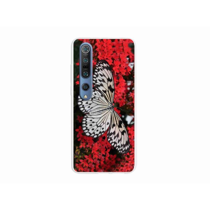 Gél borítás mmCase a Xiaomi Mi 10 Pro-hoz - fekete-fehér pillangó 1